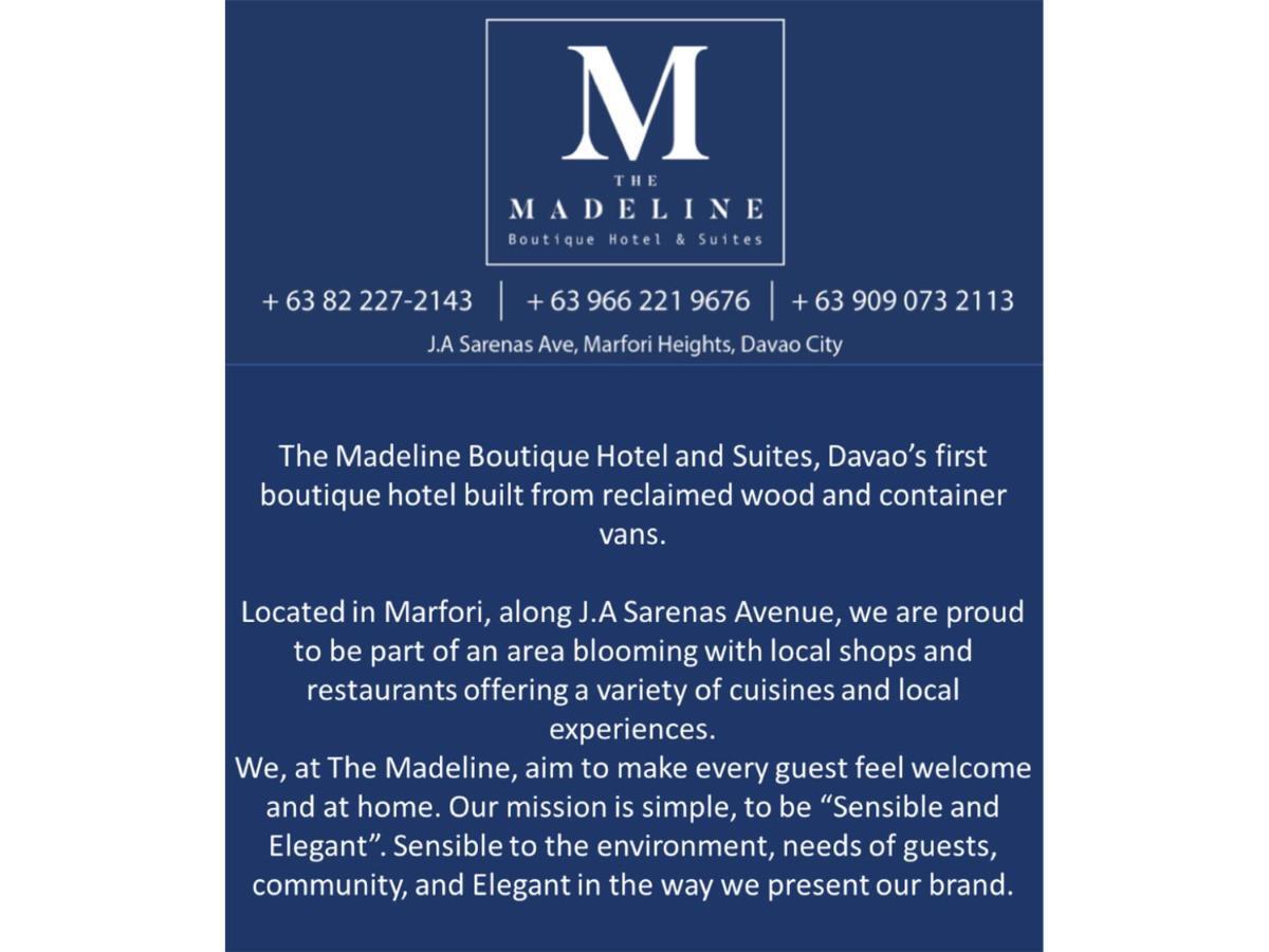 The Madeline Boutique Hotel & Suites Davao City Eksteriør billede